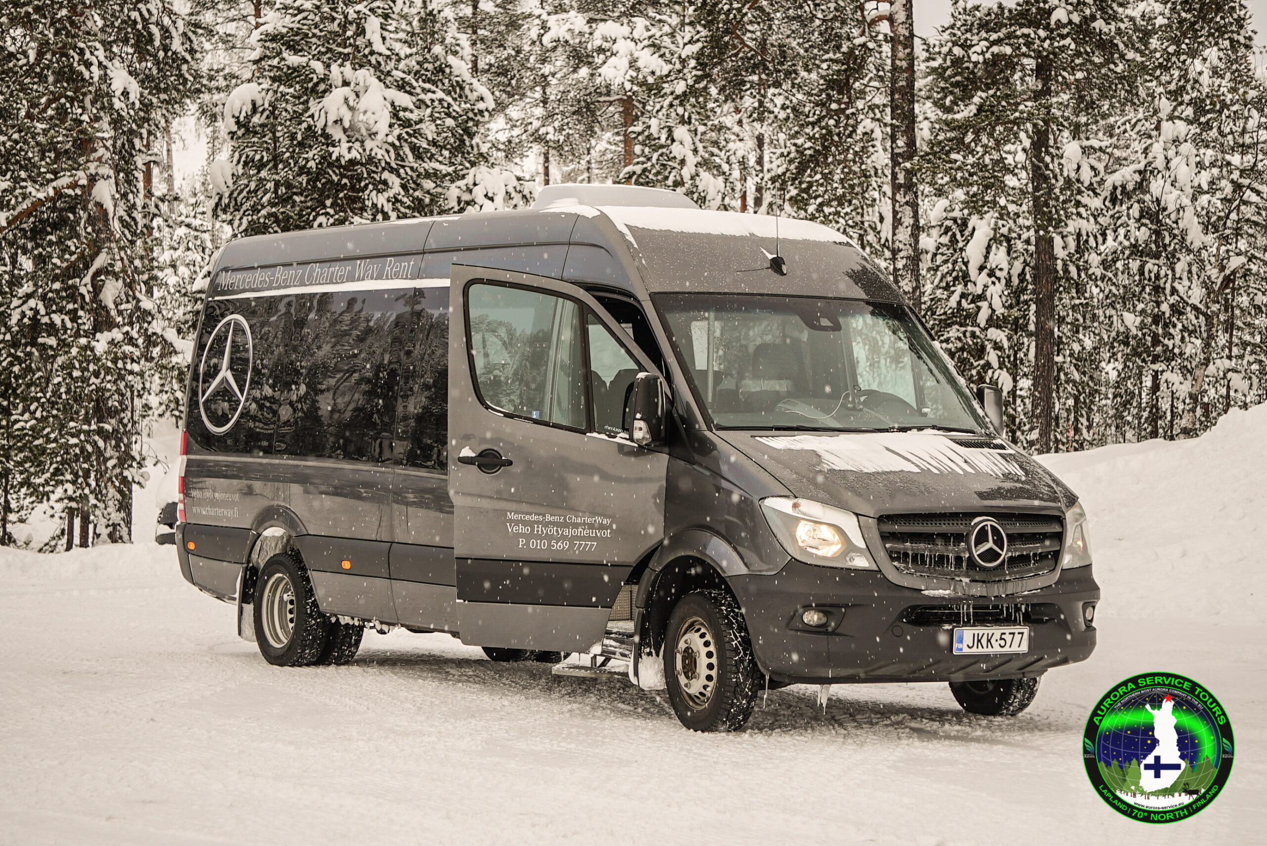Bus transfer service to Utsjoki, Lapland