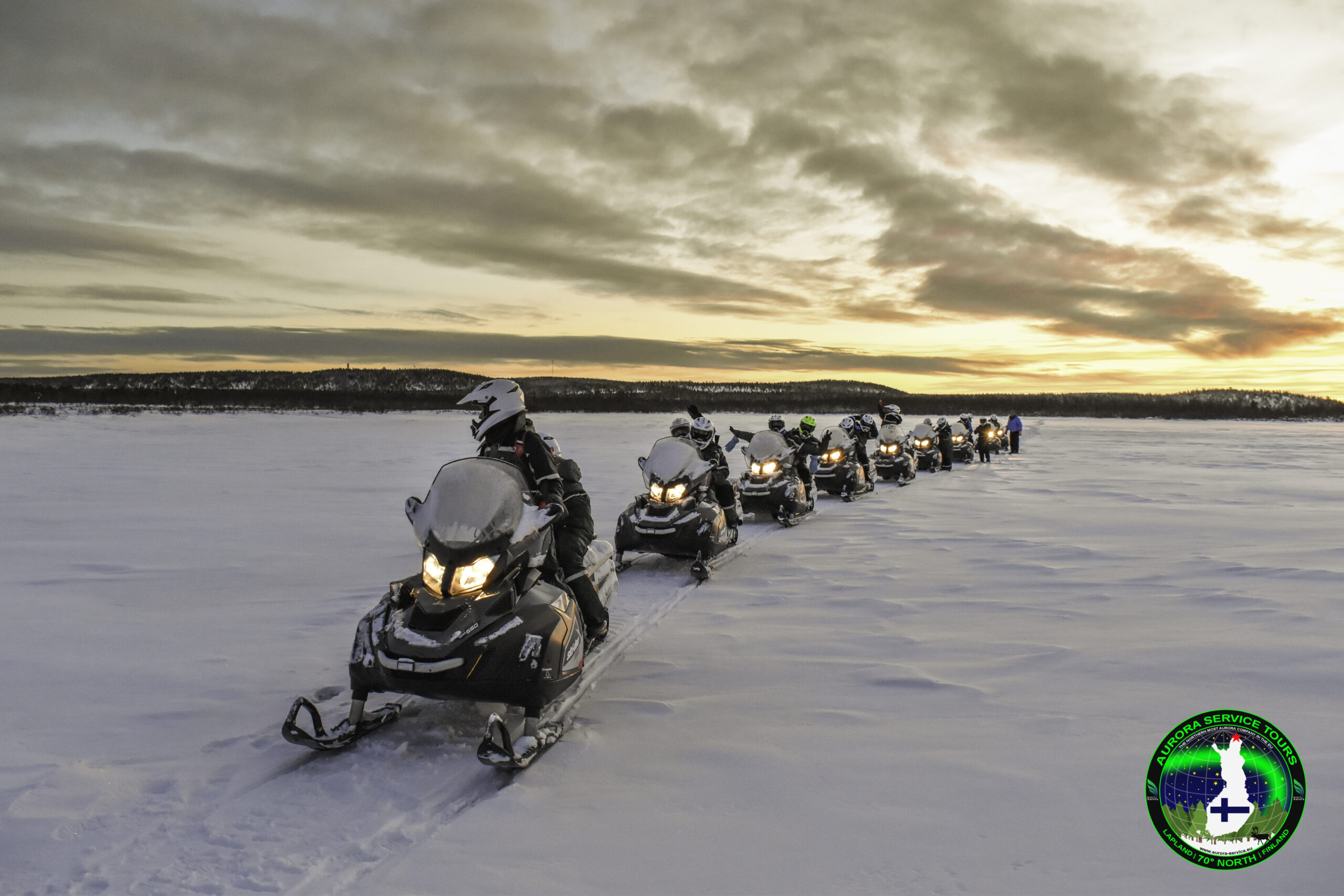 Snowmobile safari in Lapland, Finland